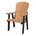 Invernaculo Os Home & Office Model Fan Back Swivel Glider Chair with Black Base, Cedar IN2754809